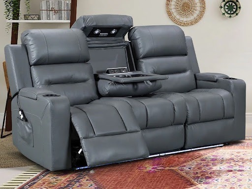 3 seater Recliner Sofa in grey